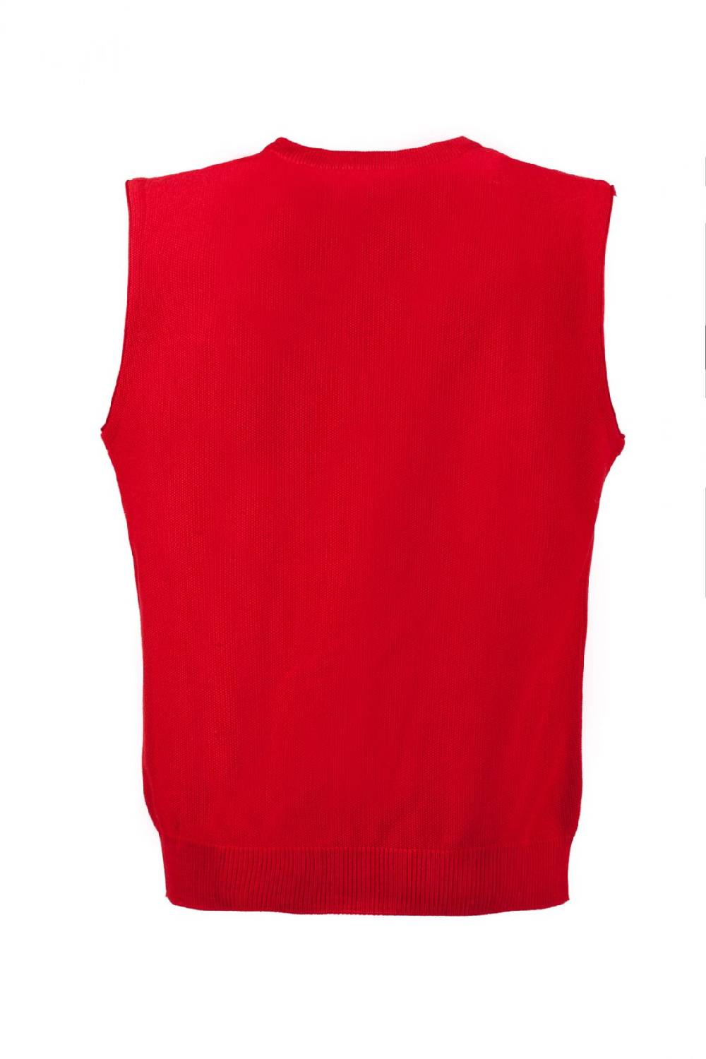 Green Coast Gilet rosso con scollo a v green coast modern fit Only for today