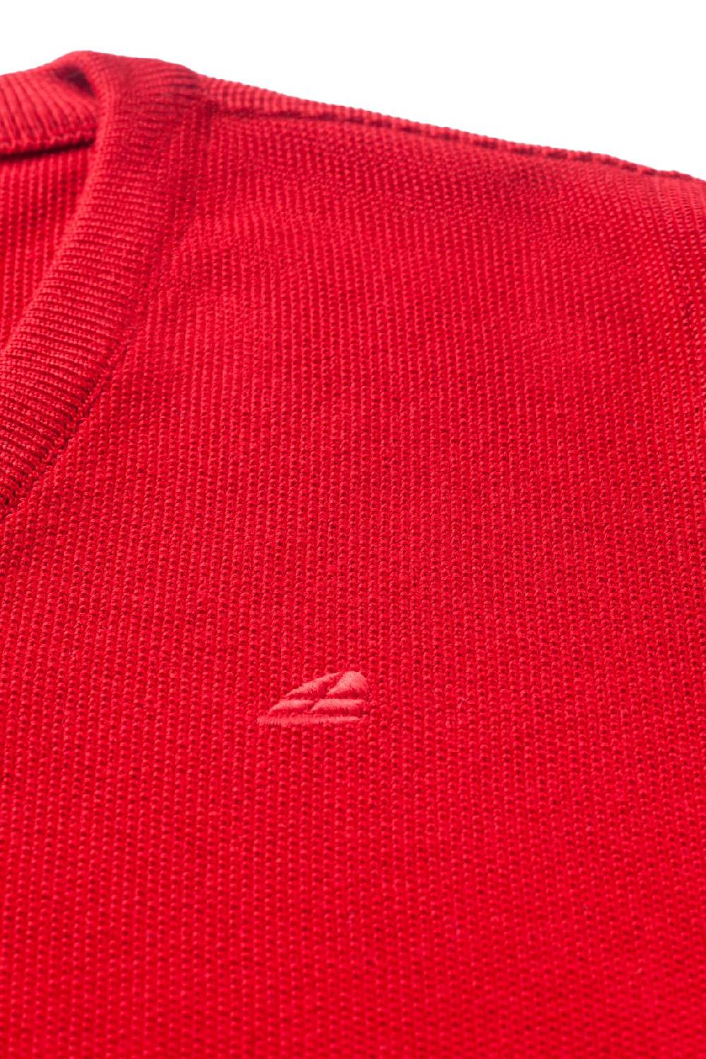 Green Coast Gilet rosso con scollo a v green coast modern fit Only for today