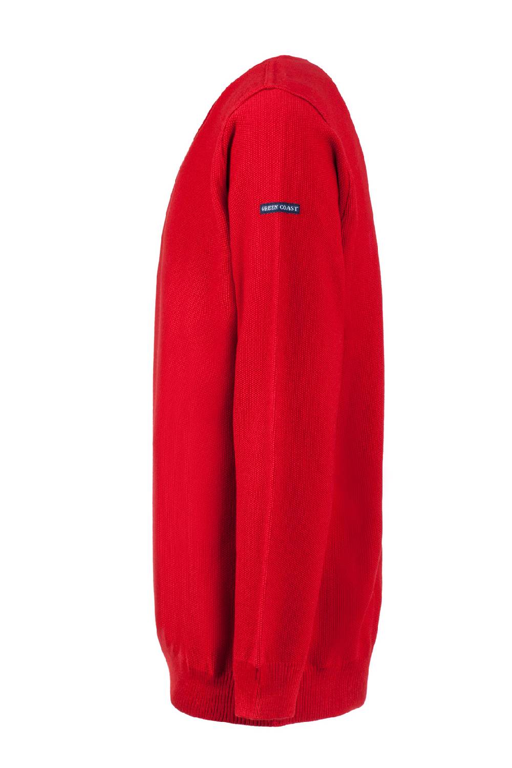 Green Coast Maglione regular fit a giro collo rosso green coast made in italy Fino al 55% di sconto