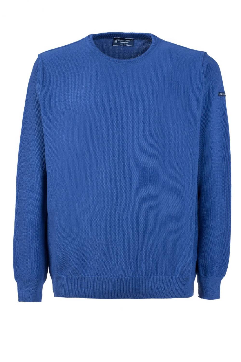 Green Coast Maglione regular fit a giro collo azzurro green coast made in italy Discount Store per i nuovi prodotti