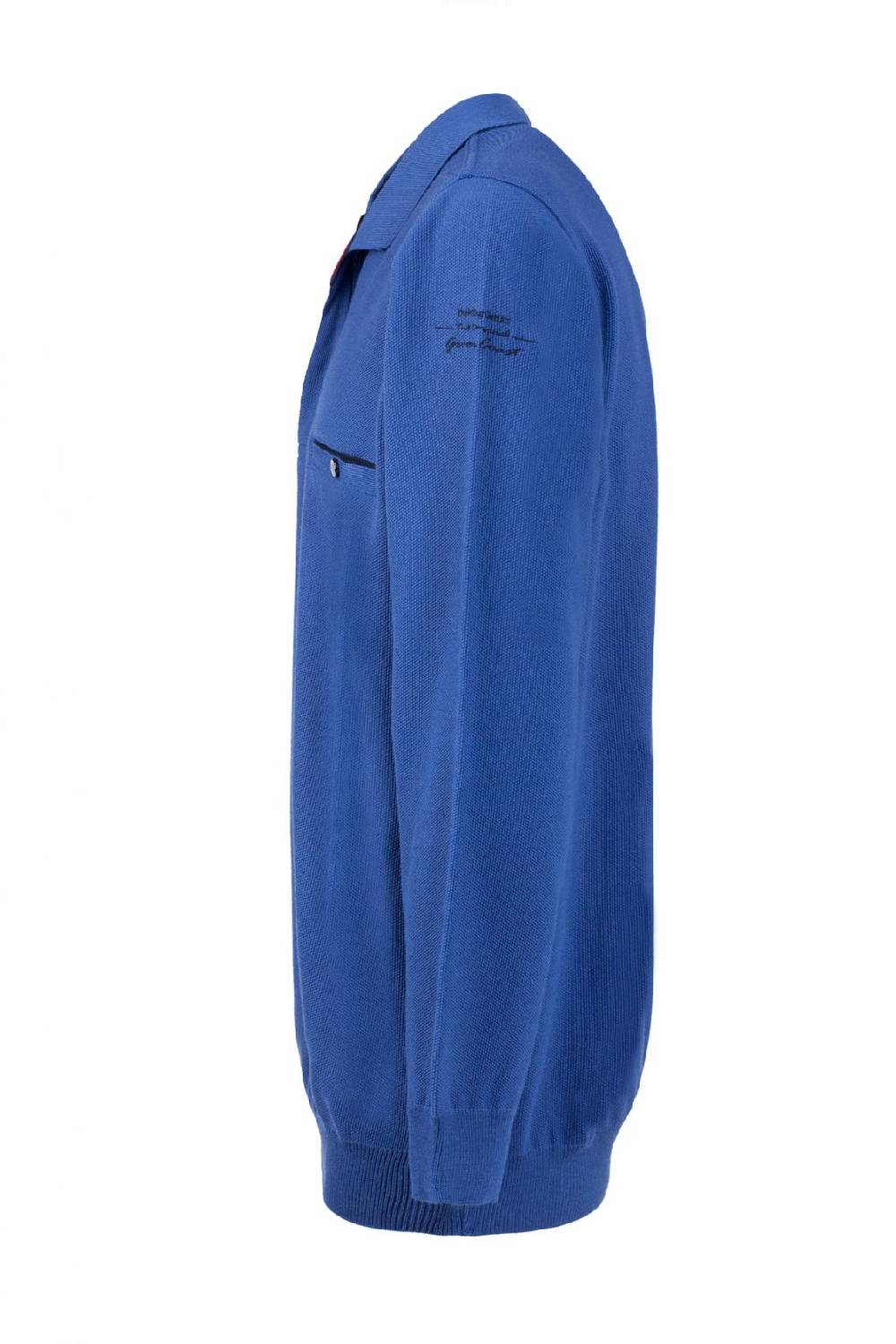 Green Coast Polo azzurra green coast modern fit filato nautico idrorepellente Super sconto