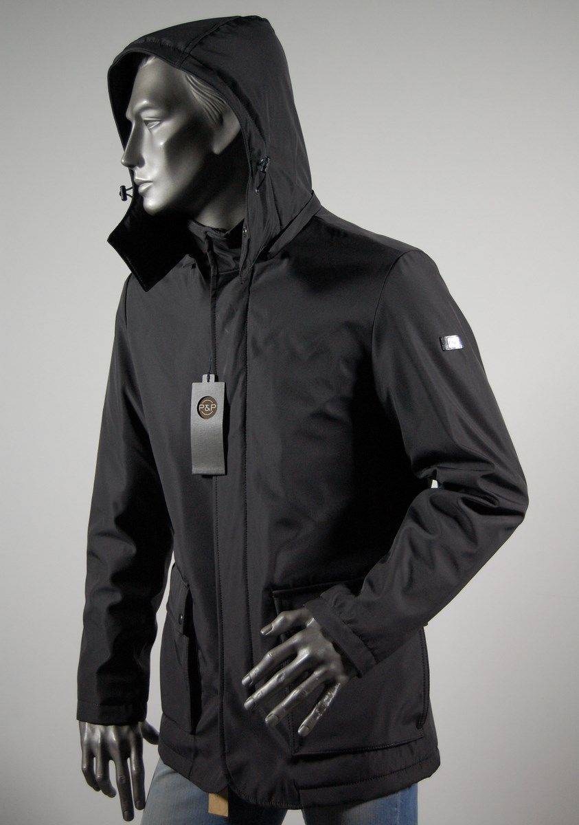 Projects & People Giaccone parka taglio elegante accoppiato con cappuccio due colori Italia