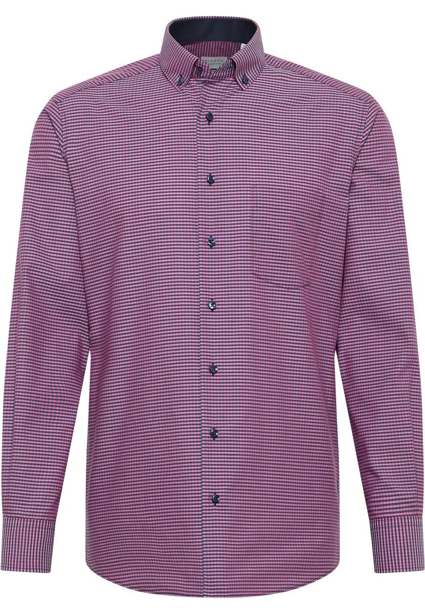 Eterna Camicia eterna a quadretti rosso modern fit Qualità Garantita