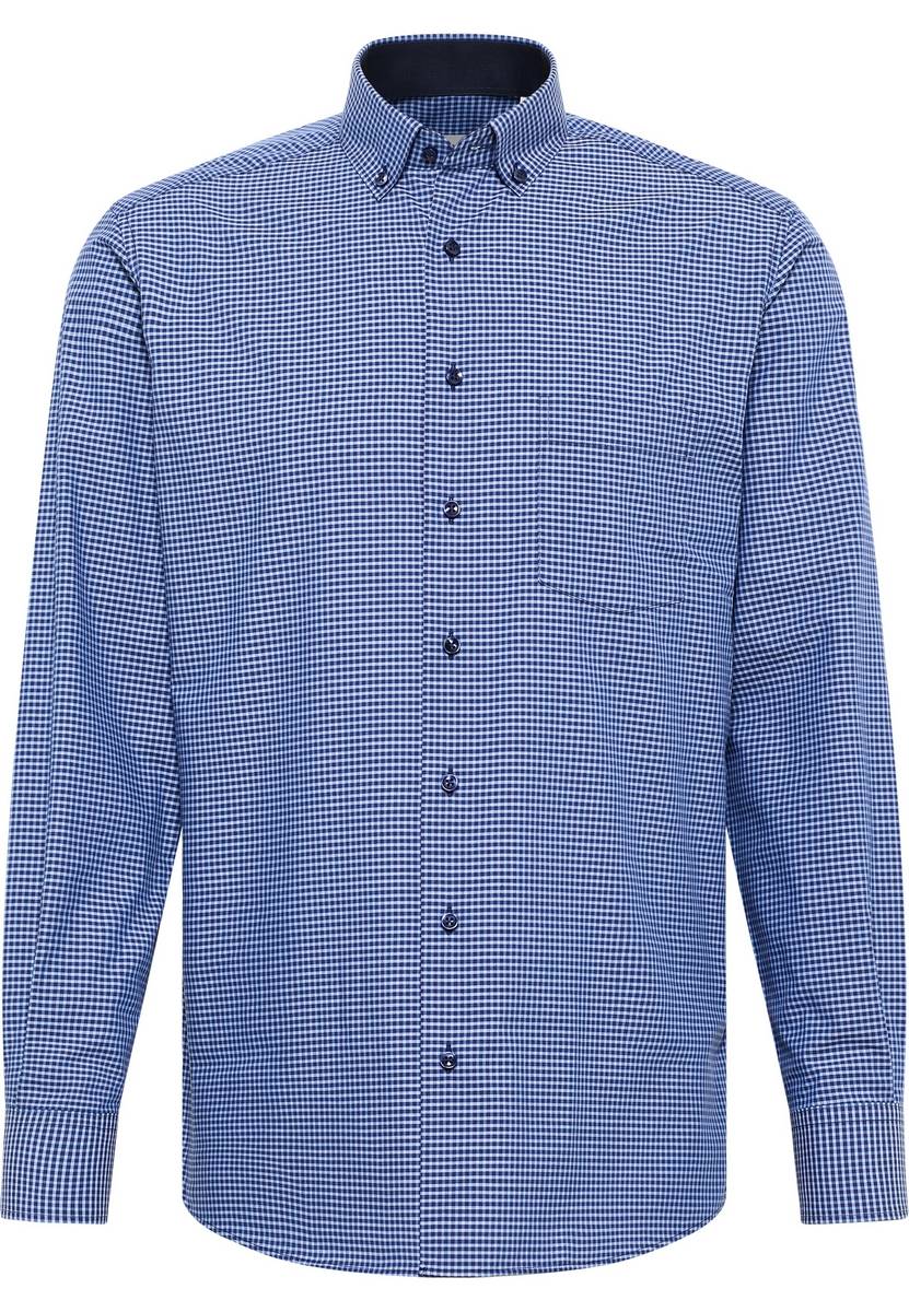 Eterna Camicia eterna a quadretti azzurro modern fit Negozi Online