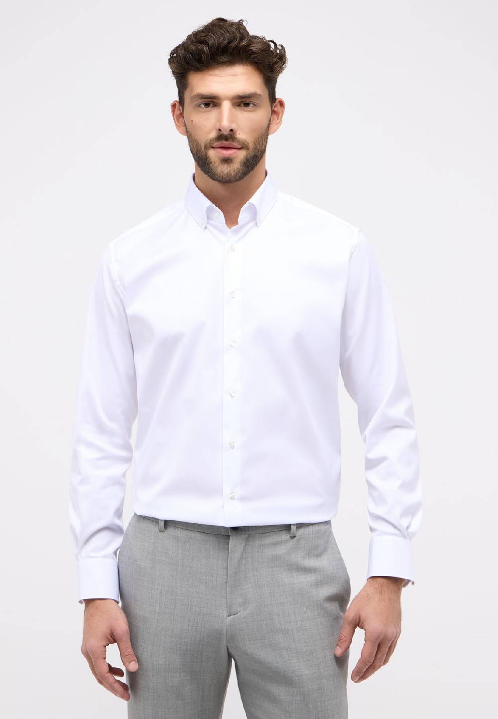 Eterna Camicia bianca eterna modern fit collo button-down Promozione Limitata