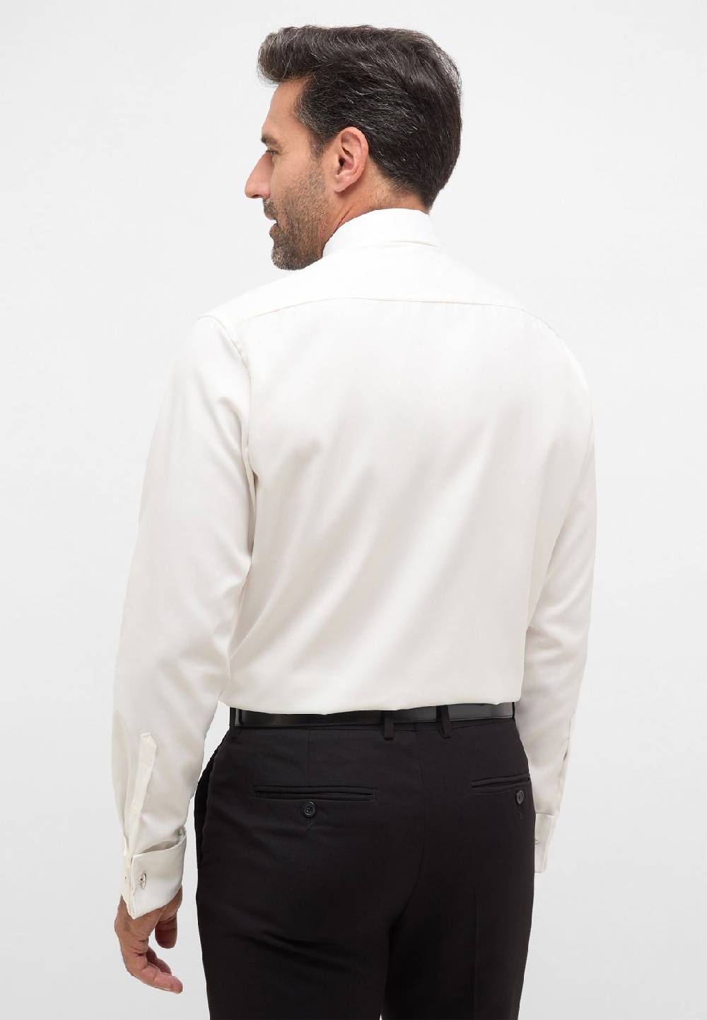Eterna Camicia elegante eterna beige modern fit polso doppio abbottonatura coperta Affare Del Giorno
