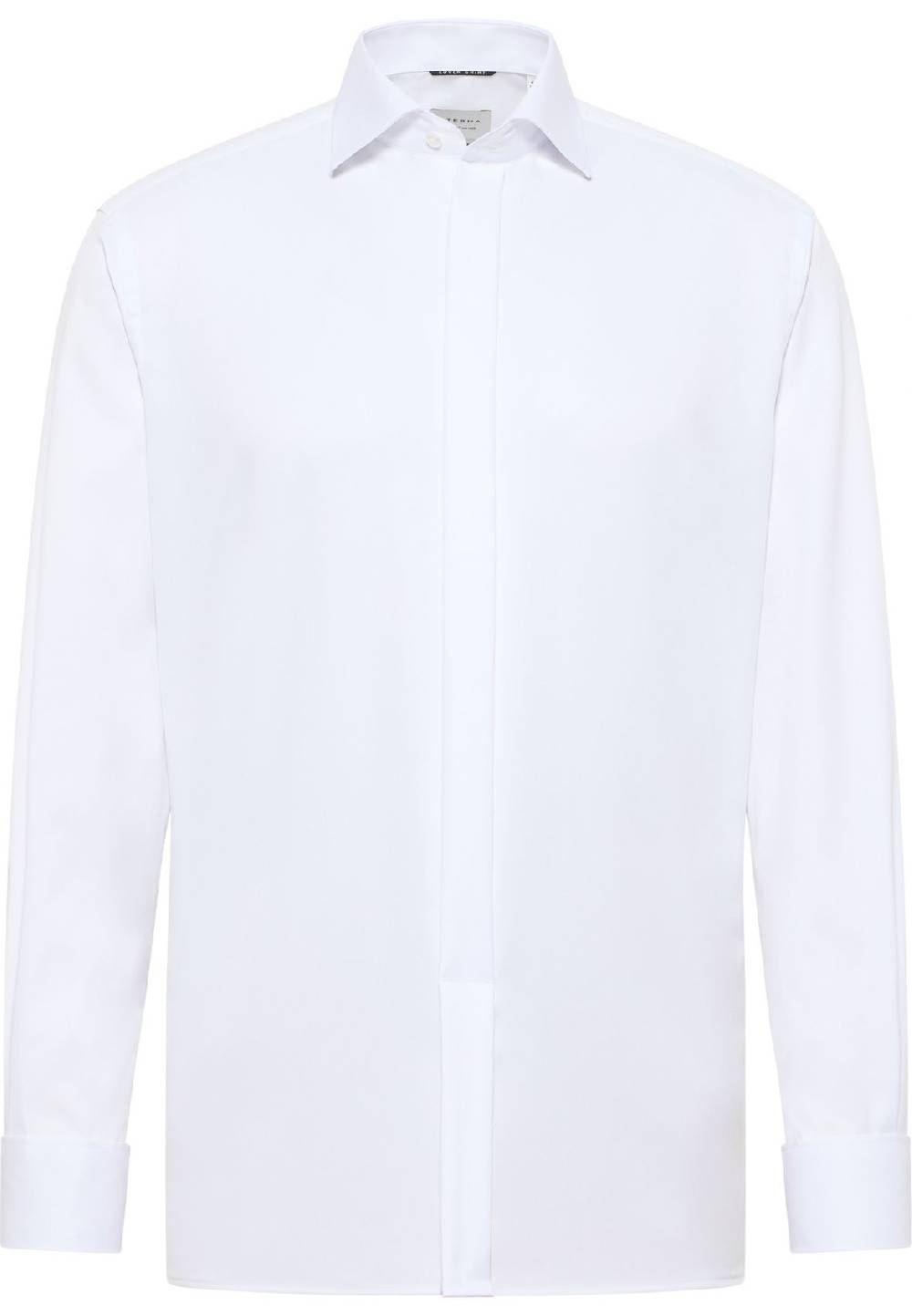 Eterna Camicia elegante eterna bianca modern fit polso doppio abbottonatura coperta Prezzo Ridotto
