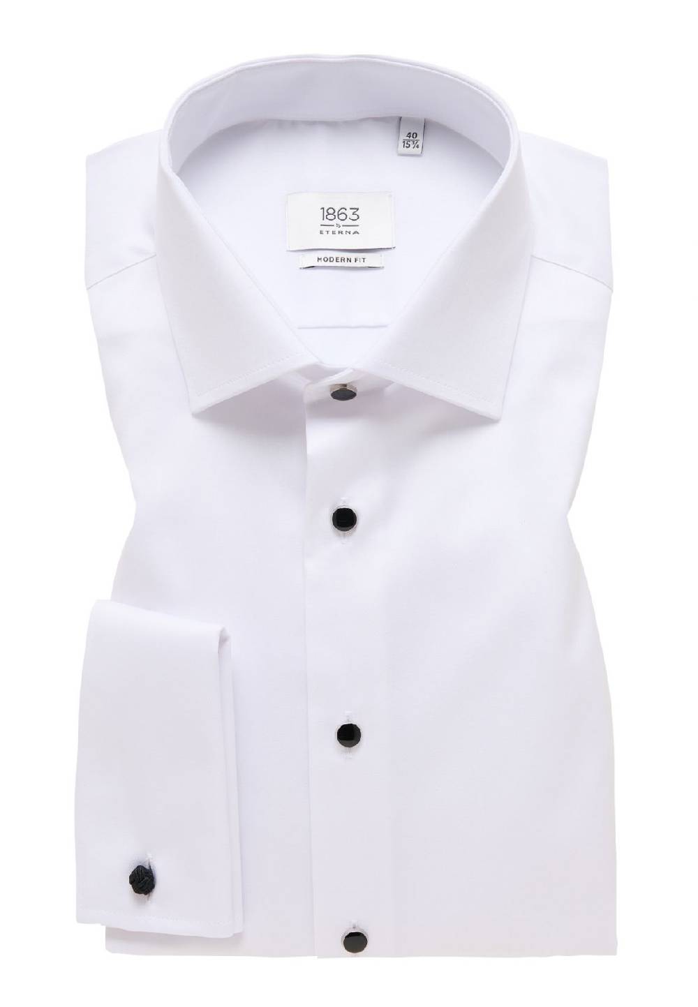 Eterna Camicia elegante eterna bianca modern fit con polso doppio Convenienza