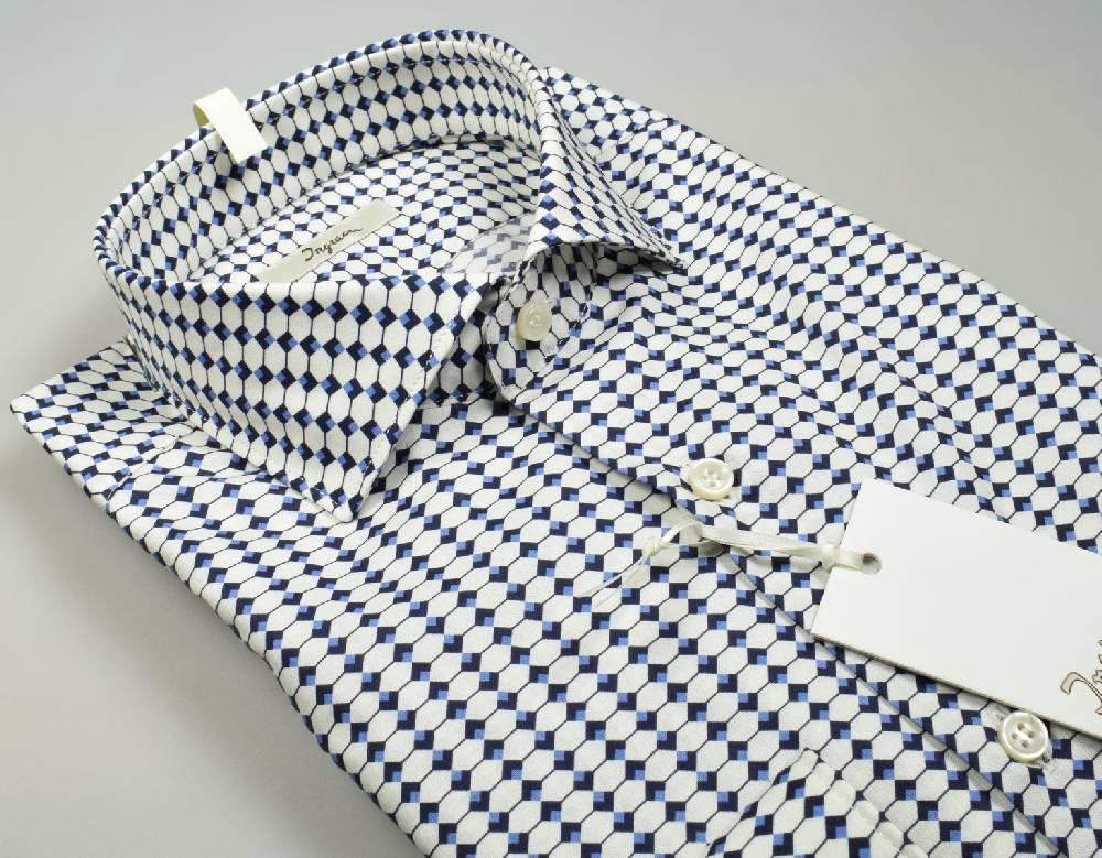 Ingram Camicia ingram slim fit fantasia geometrica puro cotone