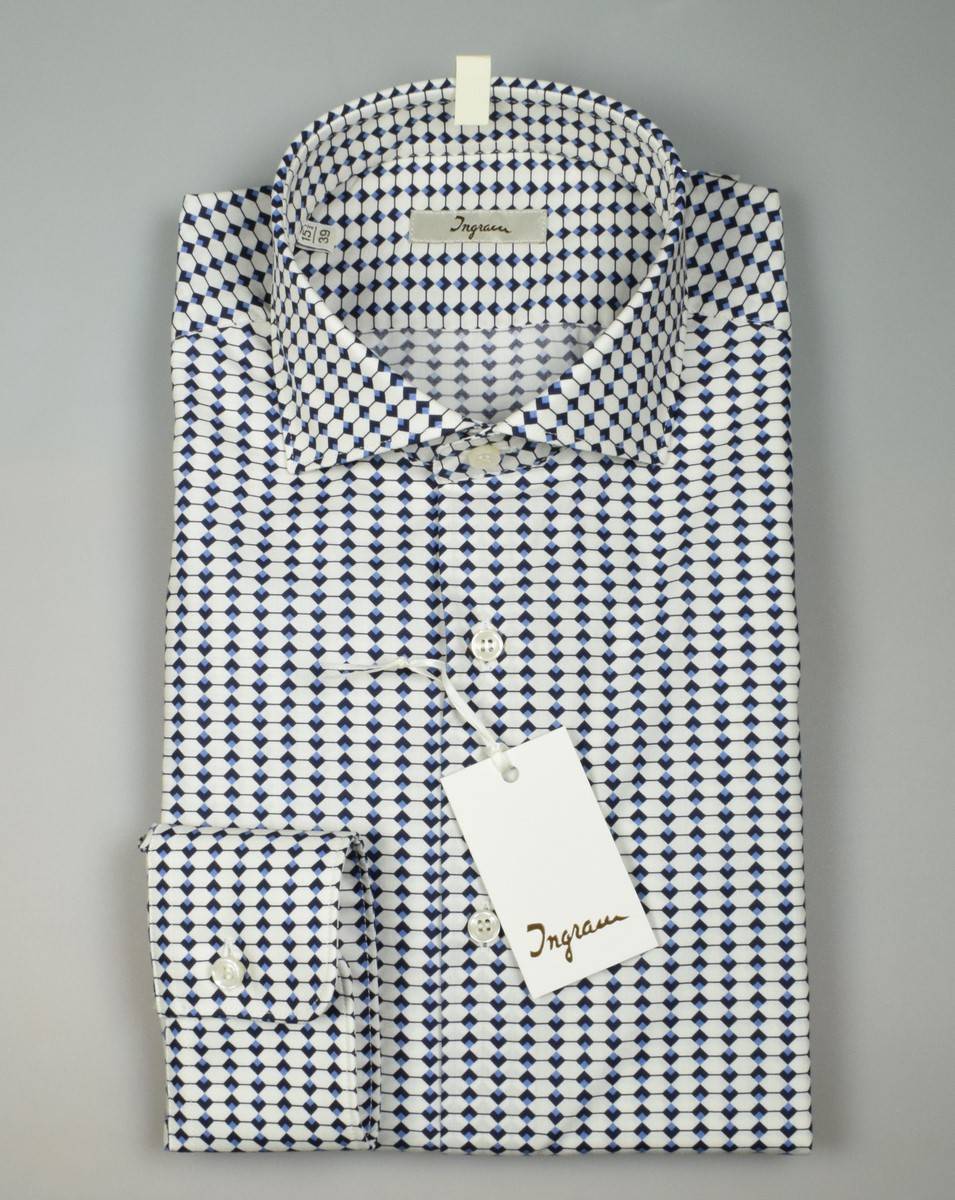 Ingram Camicia ingram slim fit fantasia geometrica puro cotone Presa