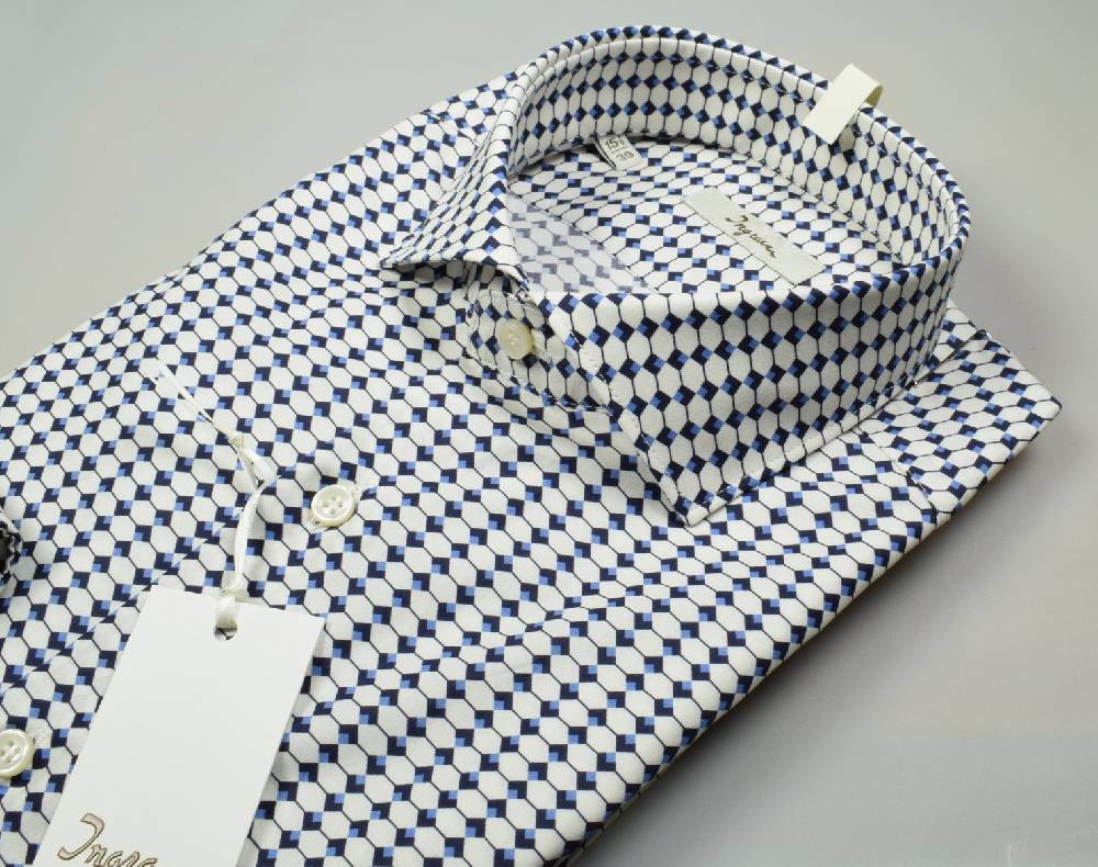 Ingram Camicia ingram slim fit fantasia geometrica puro cotone Presa