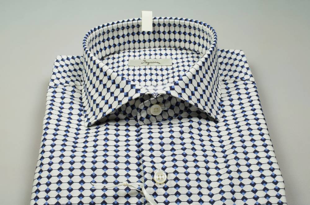 Ingram Camicia ingram slim fit fantasia geometrica puro cotone Presa