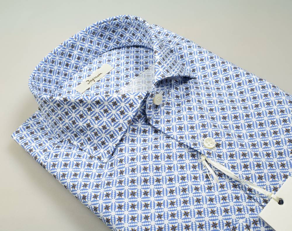 Ingram Camicia ingram in cotone stampato slim fit Sconto