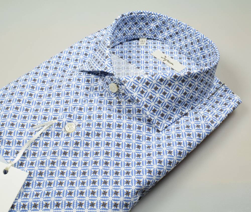 Ingram Camicia ingram in cotone stampato slim fit Sconto