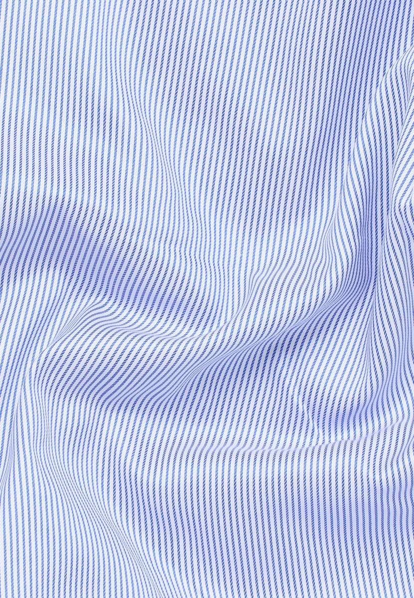 Eterna Camicia a righe azzurro eterna modern fit in cotone twill no stiro Offerte