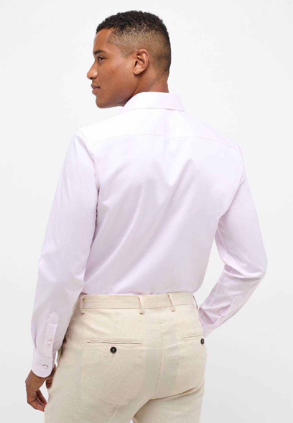 Eterna Camicia rosa eterna slim fit in cotone twill no stiro I Più Venduti
