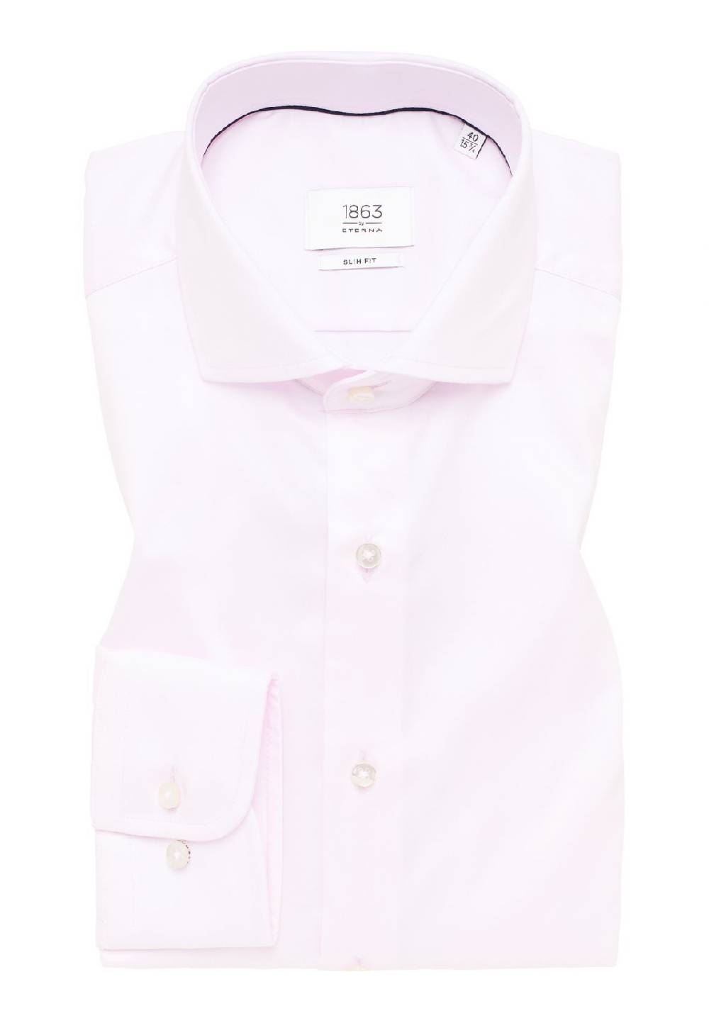 Eterna Camicia rosa eterna slim fit in cotone twill no stiro I Più Venduti
