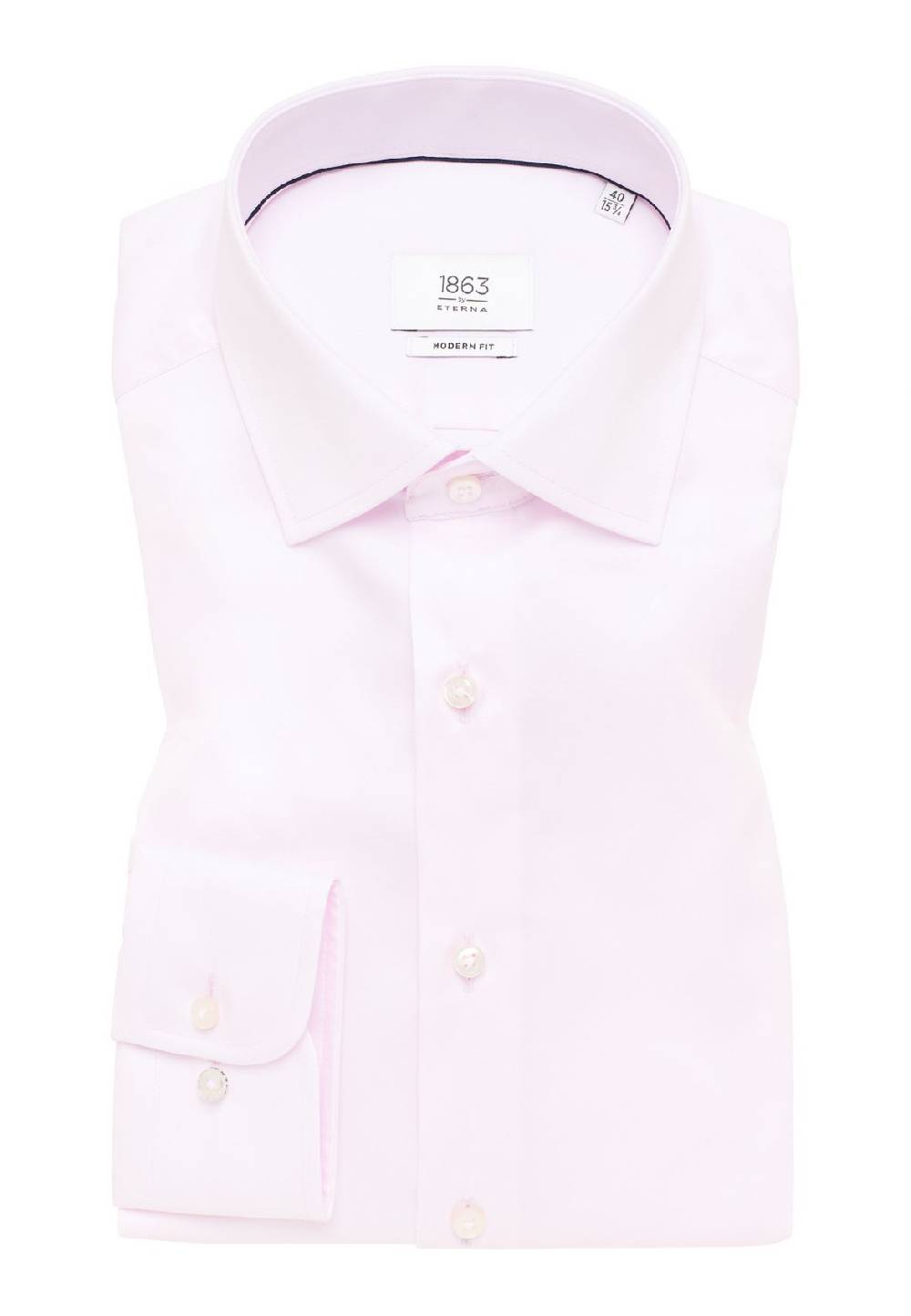 Eterna Camicia rosa eterna modern fit in cotone twill no stiro Negozio online di fabbrica
