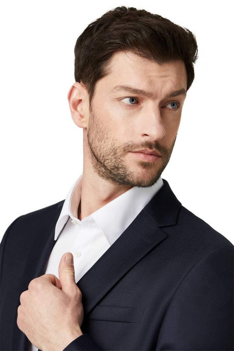 Digel Abito blu slim fit digel lana reda super 110'S Offerta natalizia