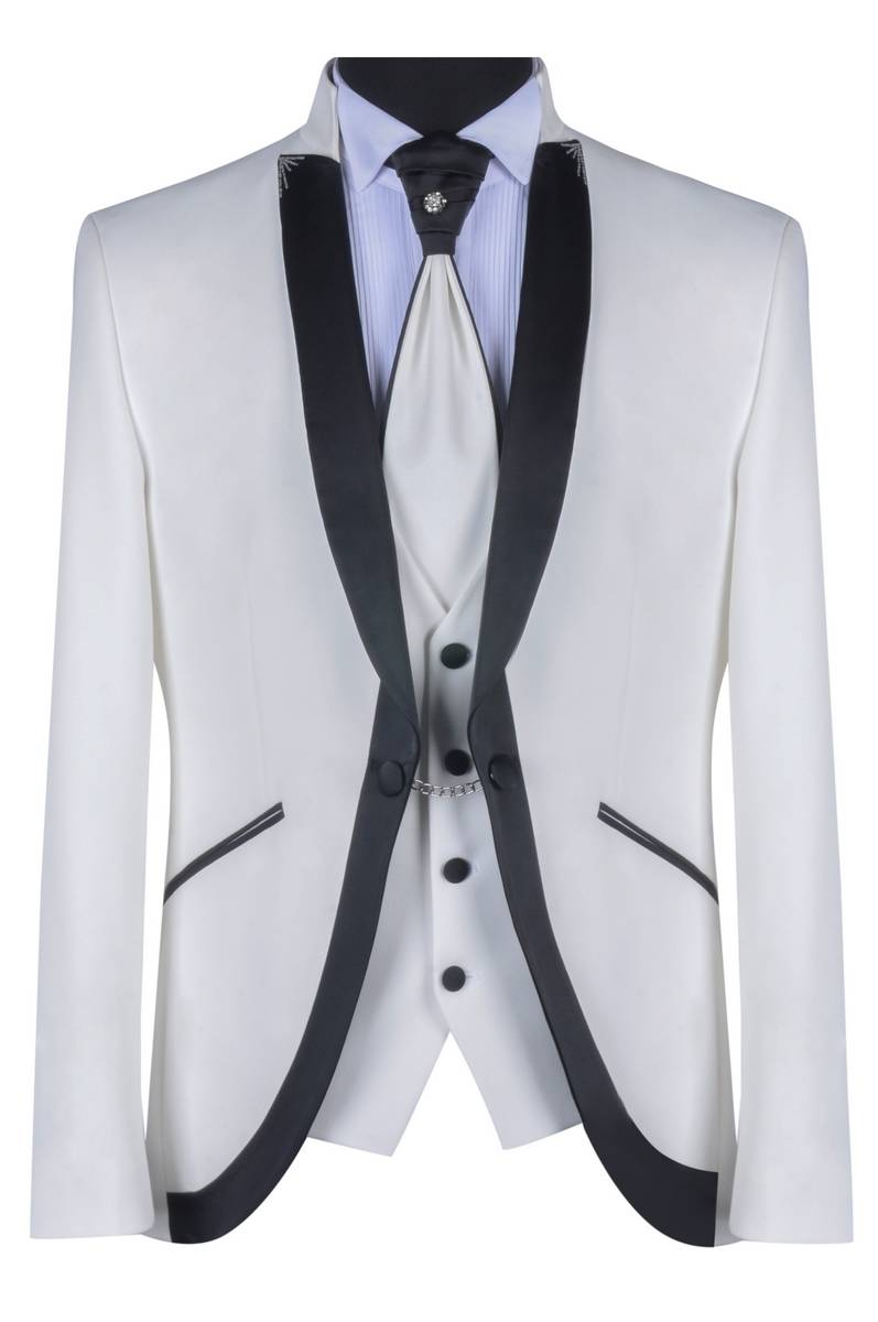 Baggi Abito da sposo baggi cerimonia ecru slim fit Offerta Pasqua