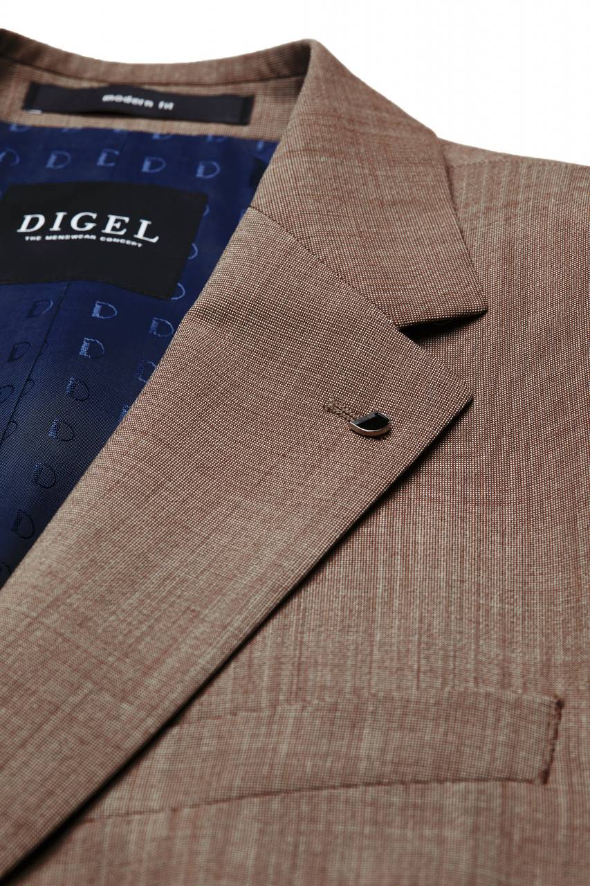 Digel Abito tabacco digel lana stretch marzotto drop quattro corto Smaltimento dello stoccaggio