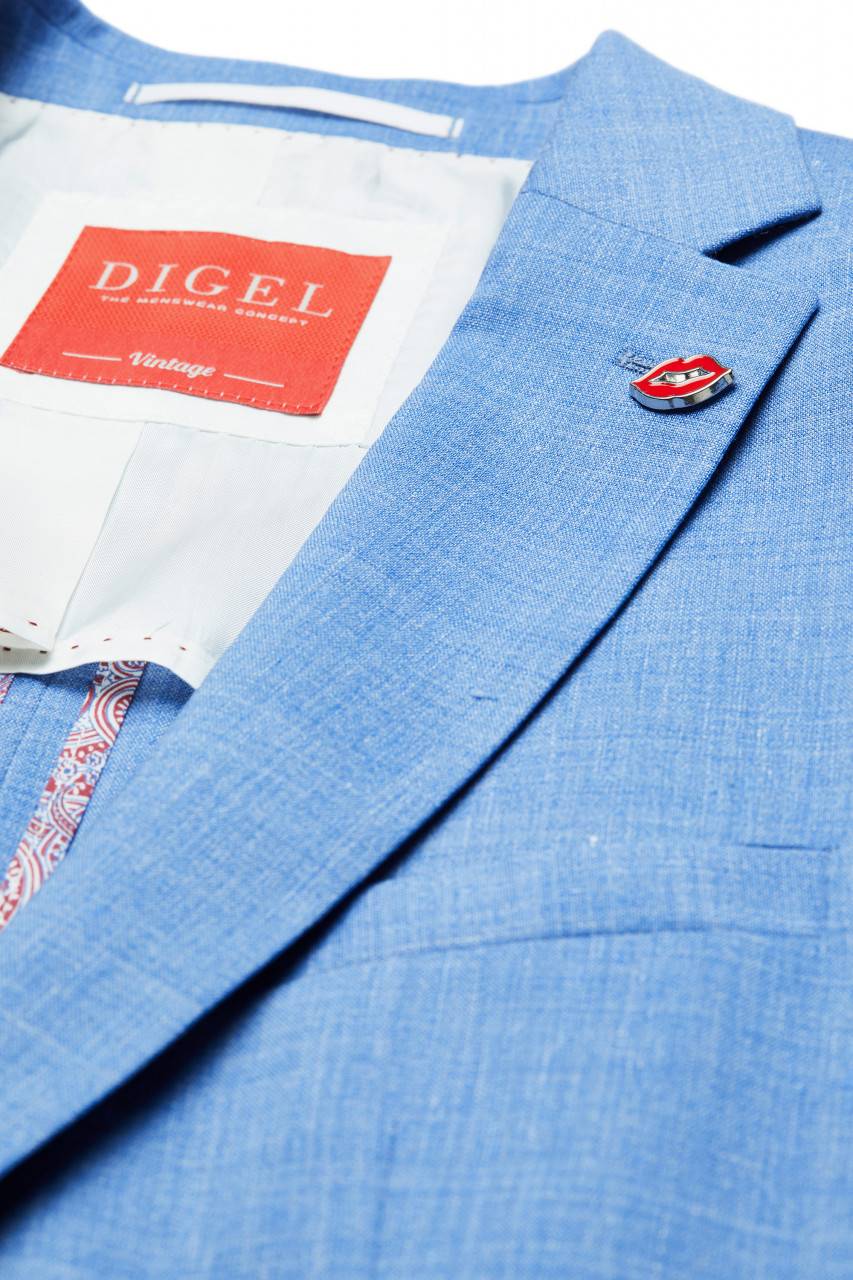 Digel Abito digel slim fit azzurro sfoderato in misto lino Latest fashion