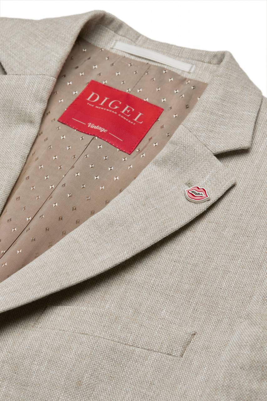 Digel Abito digel stile vintage slim fit beige in misto lino Online Outlet