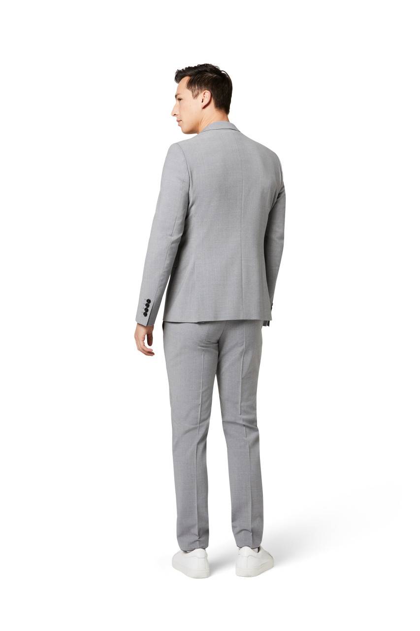 Digel Abito slim fit digel grigio chiaro misto lana bi-stretch Offerta temporanea