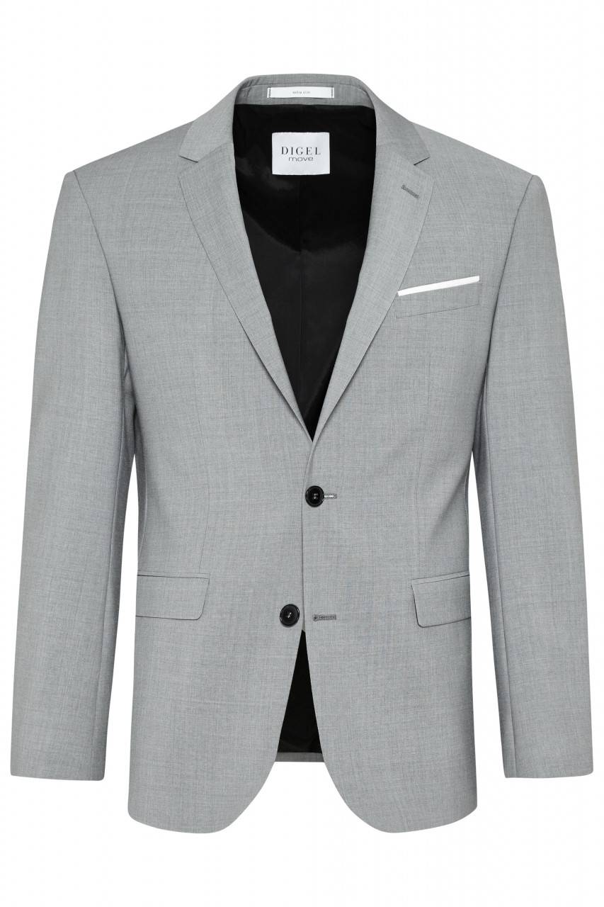 Digel Abito slim fit digel grigio chiaro misto lana bi-stretch Offerta temporanea