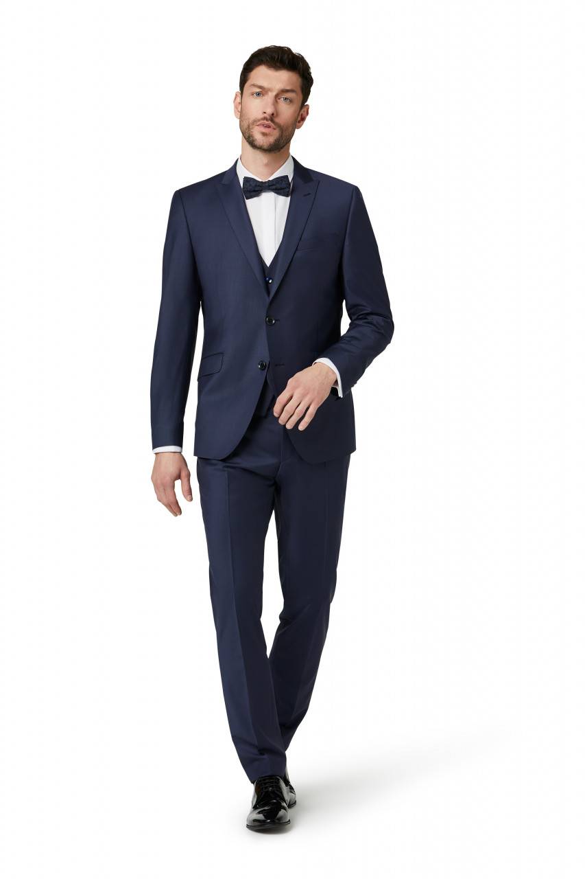 Digel Abito slim fit elegante digel blu marine con gilet Lightning offer