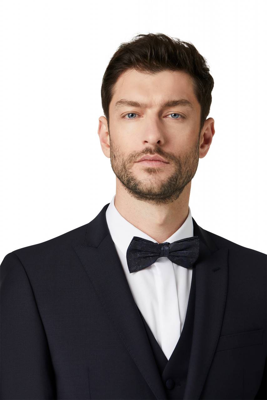 Digel Abito slim fit elegante digel blu scuro con gilet Grandi sconti