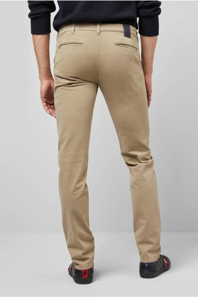 Meyer Pantalone regular fit beige cotone bio stretch m5 by meyer Ritorno libero