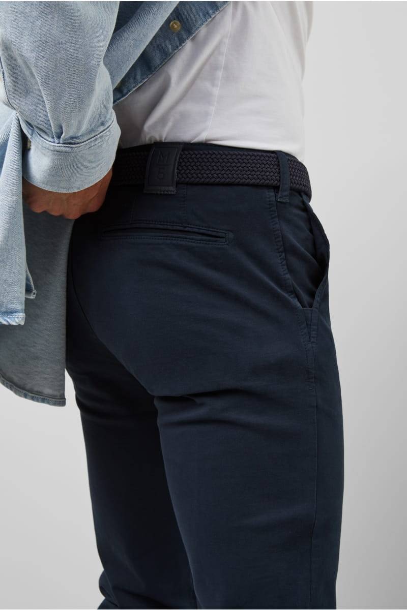 Meyer Pantalone regular fit blu cotone bio stretch m5 by meyer Rilascio limitato