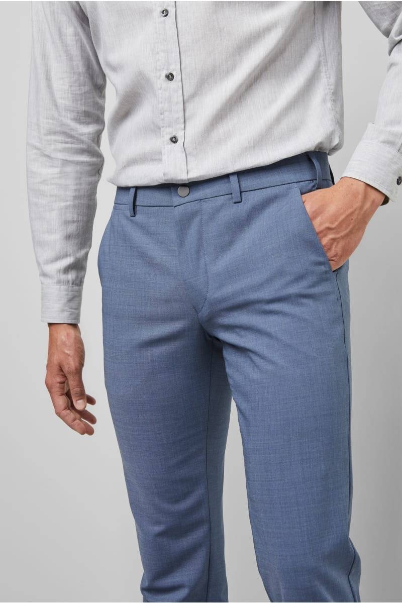 Meyer Pantalone blue in lana bi-stretch m5 by meyer modern fit Ultimi tre giorni