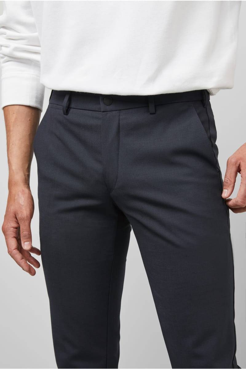 Meyer Pantalone blu navy in lana bi-stretch m5 by meyer modern fit ACQUISTA ORA