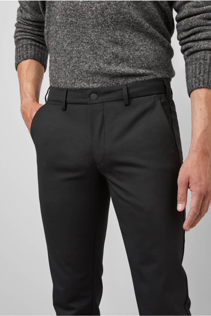 Meyer Pantalone nero in lana bi-stretch m5 by meyer modern fit Latest stili