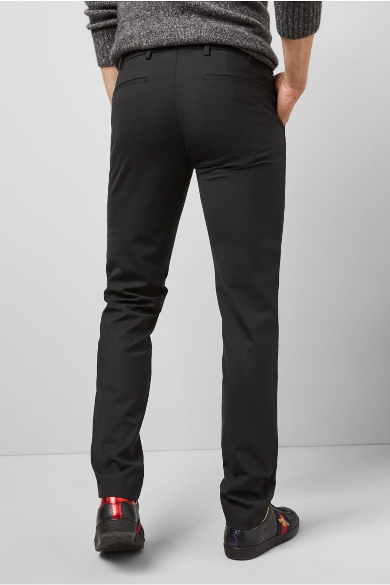 Meyer Pantalone nero in lana bi-stretch m5 by meyer modern fit Latest stili