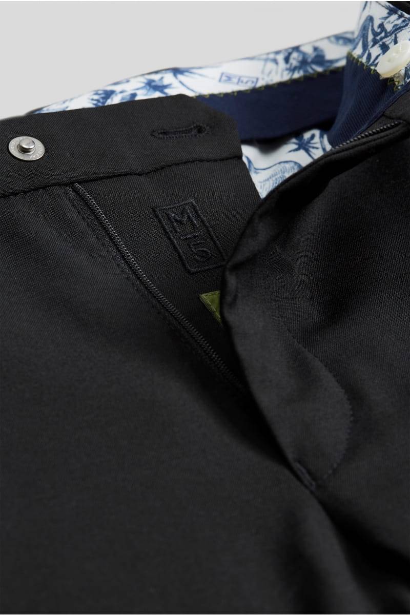 Meyer Pantalone nero in lana bi-stretch m5 by meyer modern fit Latest stili