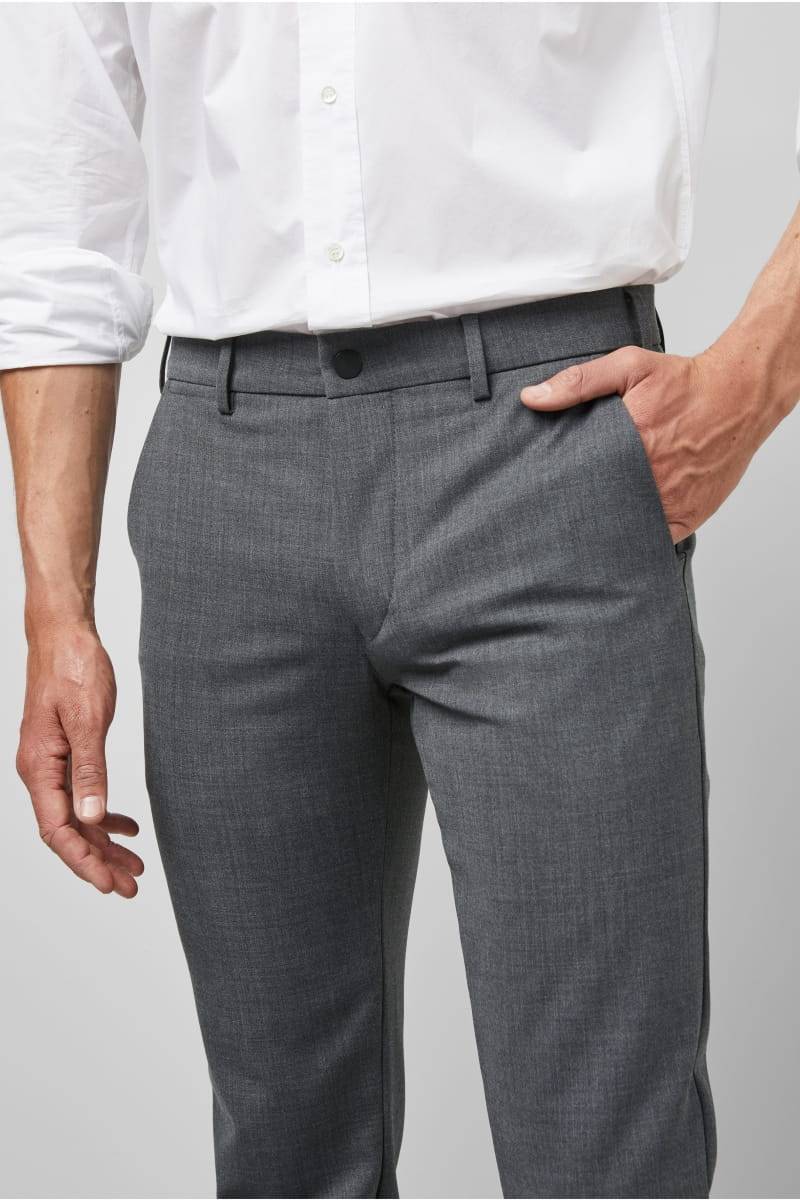 Meyer Pantalone grigio medio in lana bi-stretch m5 by meyer modern fit Ultimi due giorni