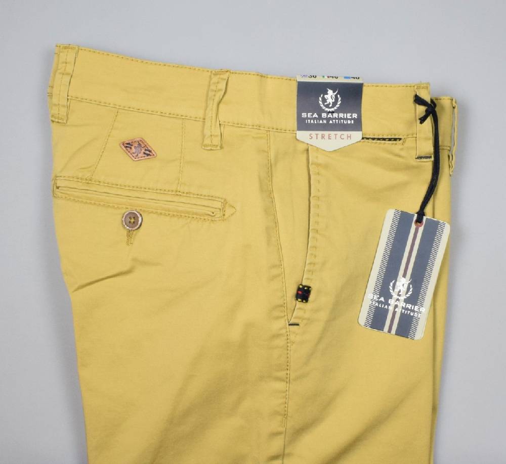 Sea Barrier Pantalone giallo modern fit sea barrier cotone stretch Fino al 65% di sconto