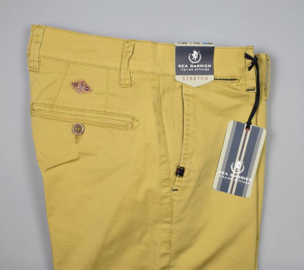 Sea Barrier Pantalone giallo modern fit sea barrier cotone stretch Fino al 65% di sconto