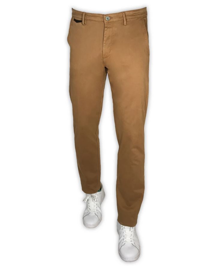 Sea Barrier Pantalone sea barrier marrone in cotone raso stretch modern fit Offerta speciale della fabbrica
