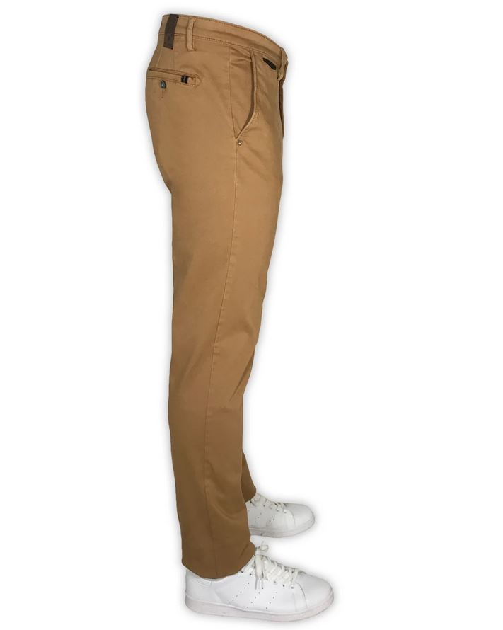 Sea Barrier Pantalone sea barrier marrone in cotone raso stretch modern fit Offerta speciale della fabbrica