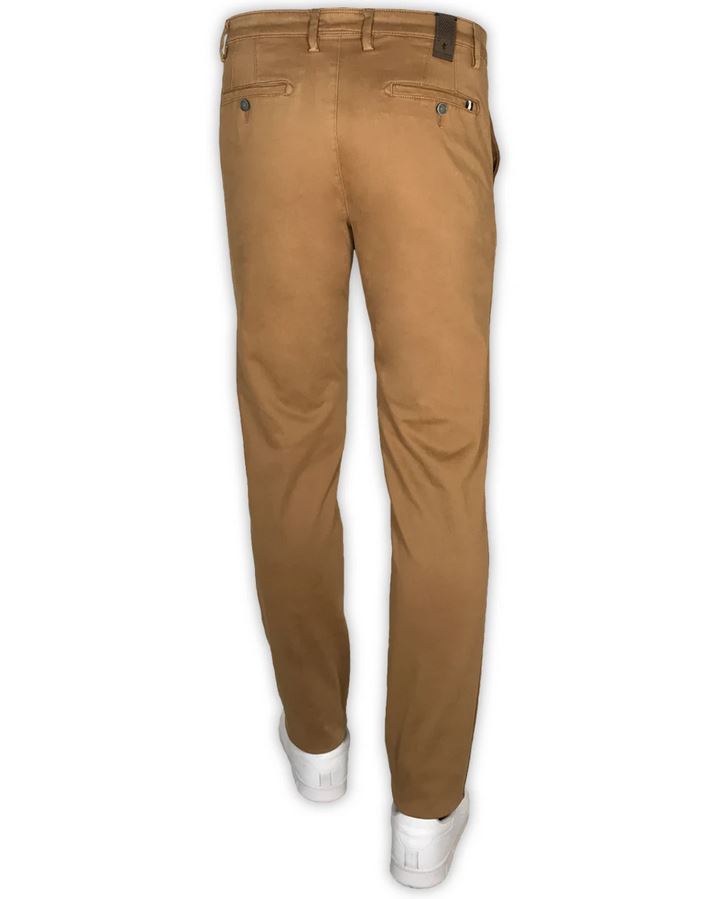 Sea Barrier Pantalone sea barrier marrone in cotone raso stretch modern fit Offerta speciale della fabbrica