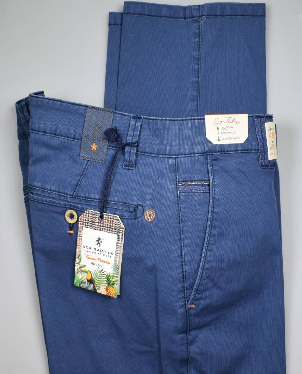 Sea Barrier Pantalone blu chiaro regular fit sea barrier in cotone stretch Officina