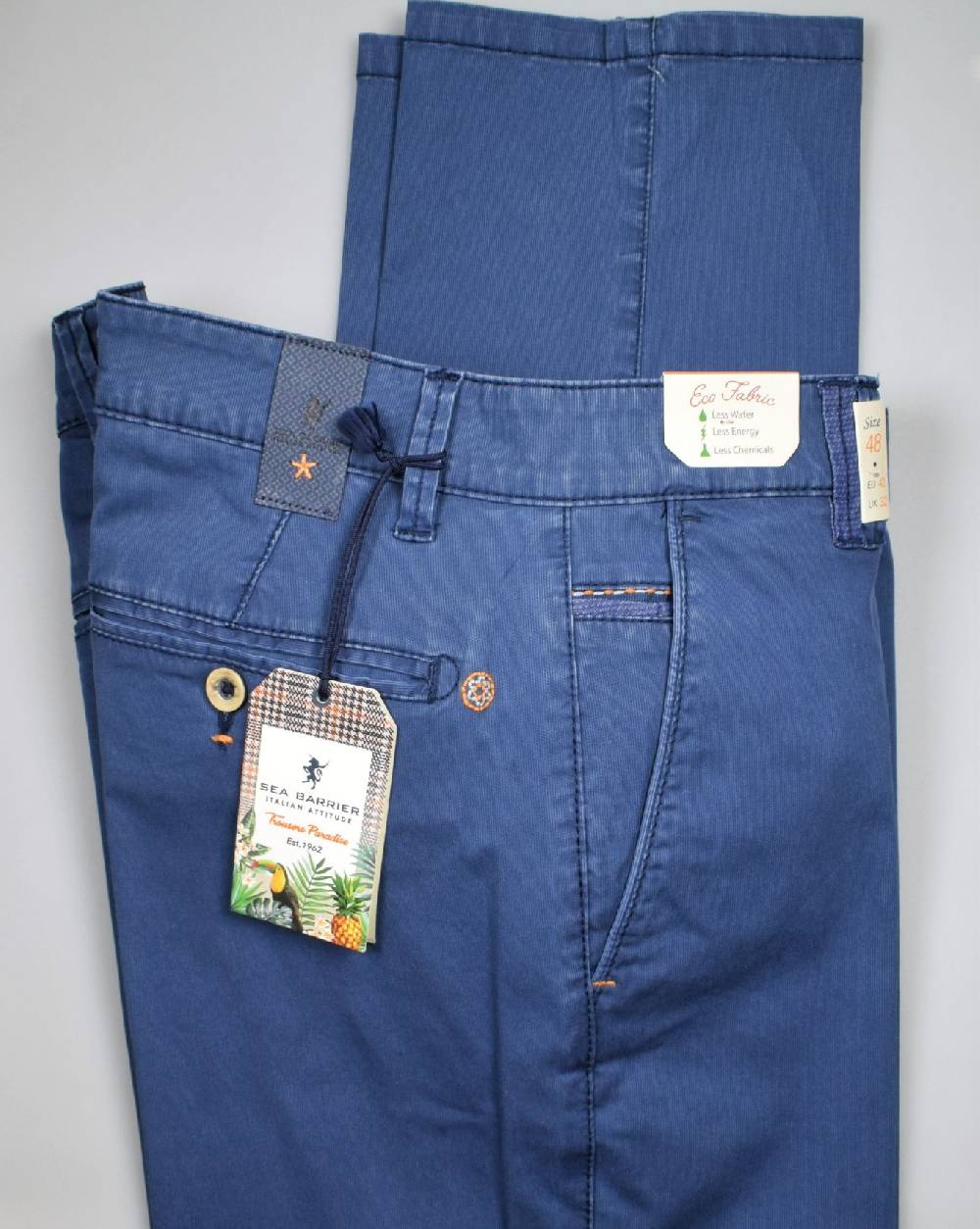 Sea Barrier Pantalone blu chiaro regular fit sea barrier in cotone stretch Officina