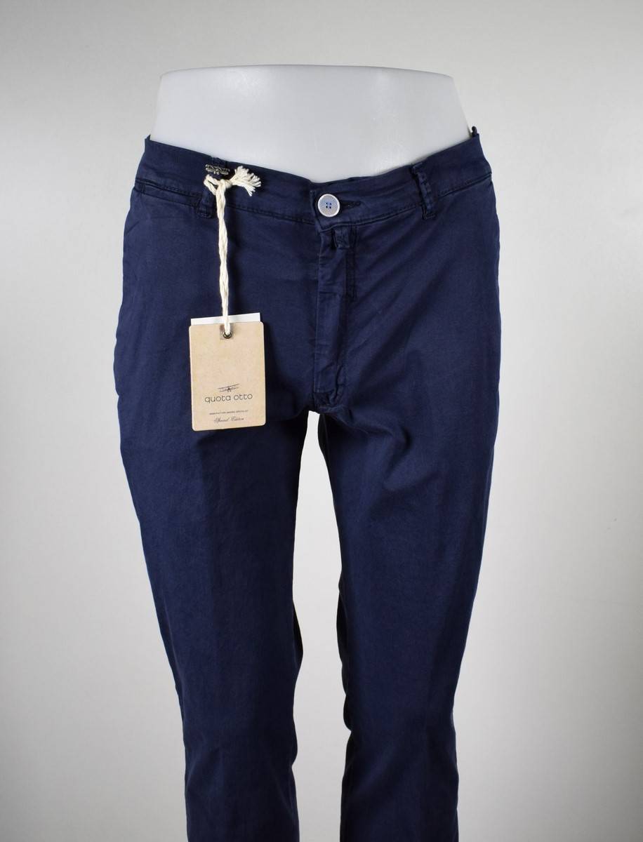Quota Otto Pantalone slim fit quota otto in cotone stretch slim fit Sconti questo mese