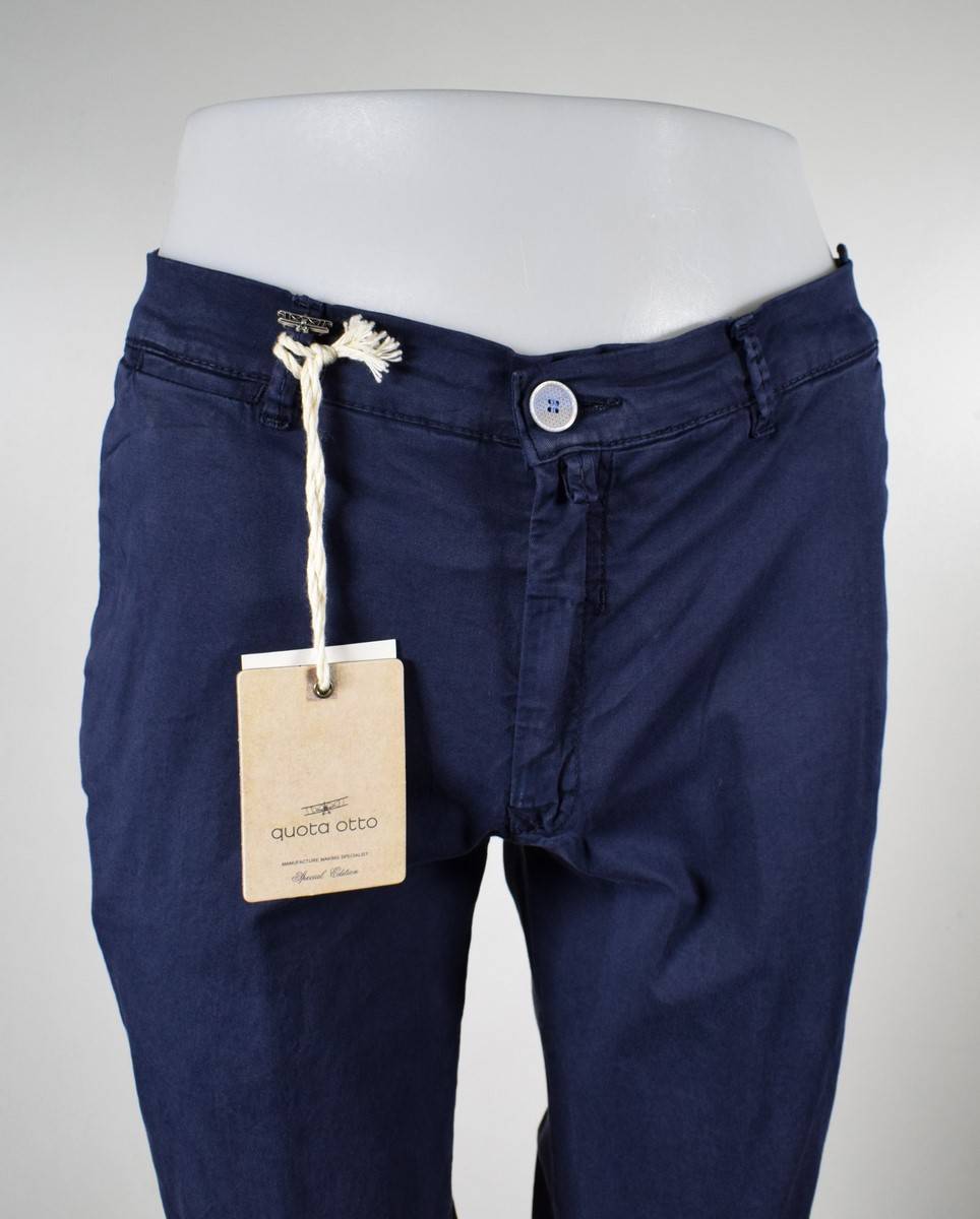 Quota Otto Pantalone slim fit quota otto in cotone stretch slim fit Sconti questo mese