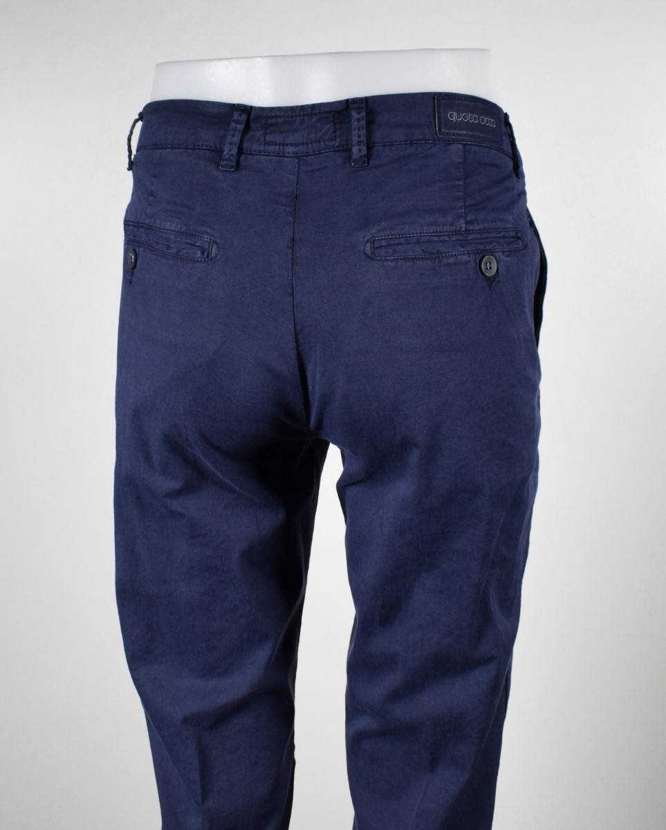 Quota Otto Pantalone slim fit quota otto in cotone stretch slim fit Sconti questo mese