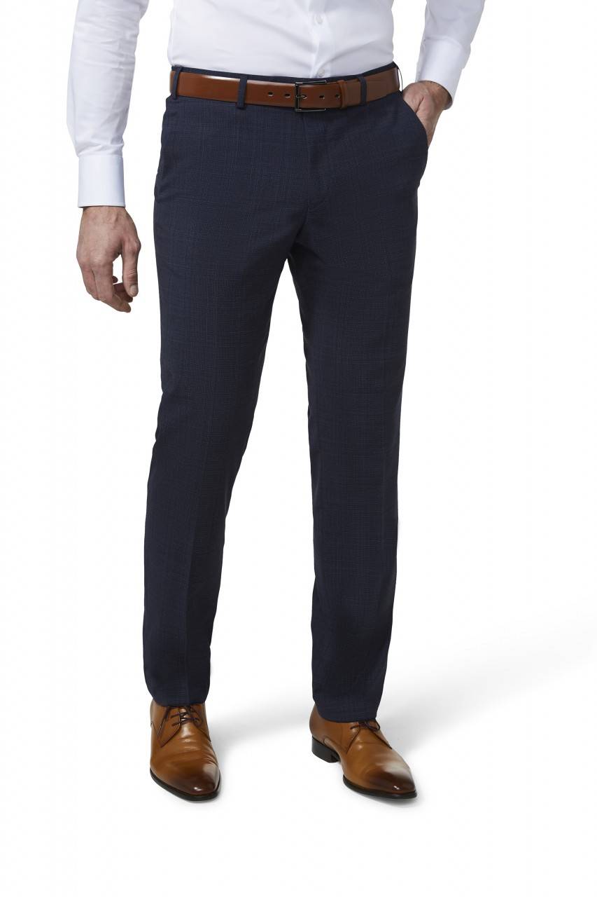 Digel Pantalone digel blu fantasia principe di galles drop sei modern fit Qualità
